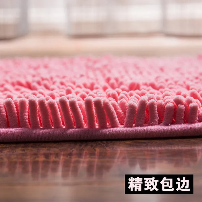 Microfiber Chenille Heart-shaped Anti-skid Carpet Peach Heart Mat Bathroom Absorbent Pad Bathroom Mat Set Bath Mats