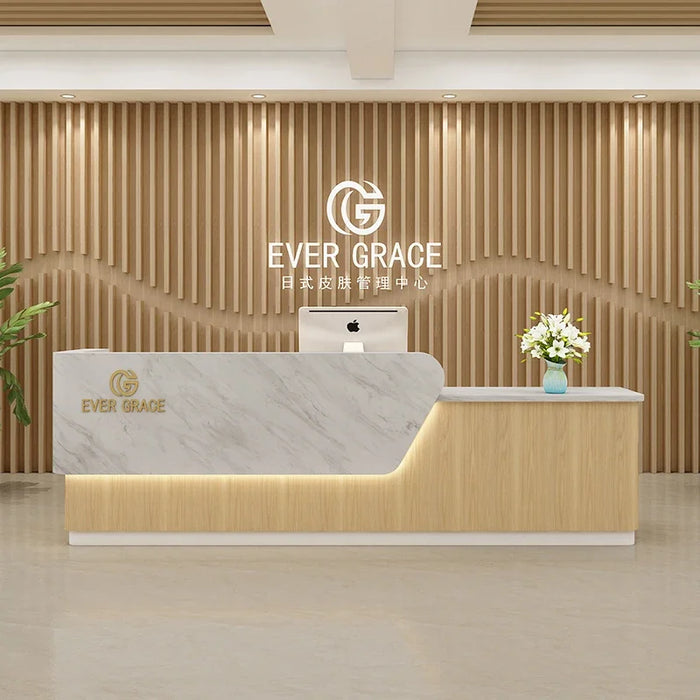 European Corner Reception Desks Computer European Study Modern Cashier Table Mobile Service Bancone Reception Luxury Furniture