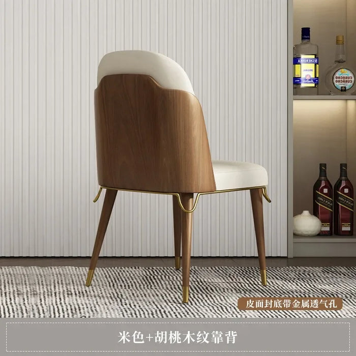 Luxury Dining Chairs Salon Living Room Nordic Ergonomic Leather Designer Office Chair Balcony Hotel Chaise Balcony Furniture