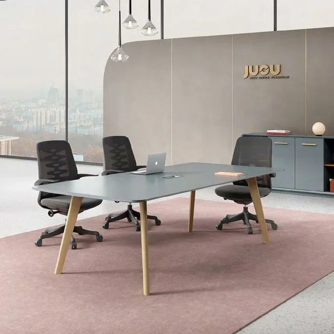 Conventional Wooden Office Conference Table For Meeting Room Used