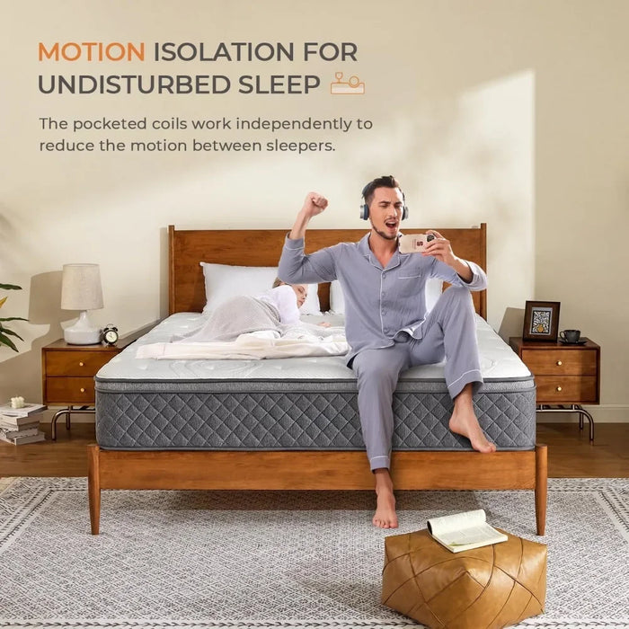 Queen Mattress - 12 Inch Queen Bed Mattress in a Box Beds and Furniture Mattresses Matress Mattresses for Sleeping Bedroom Home