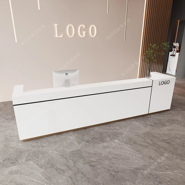 Clinic White Reception Desk Clinic Parental Advisory Checkout Counter Shop Cash Desk Luxury Information Mostrador Bar Furniture