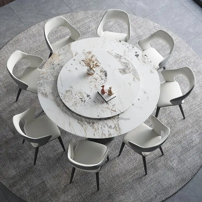 Stainless Steel Marble Kitchen Tables For Dinner Modern Long Rectangular Pandora Glossy Slate Dining Table Indoor Furniture
