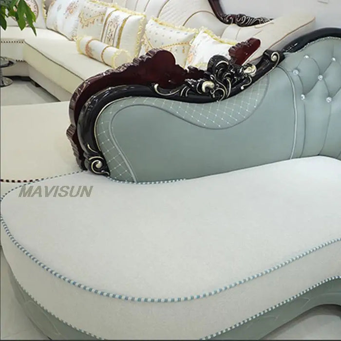 Nordic Fabric Sofa Living Room Chaise Longue Carved Size Apartment u-Shaped Simple Sofa Combination Removable And Washable