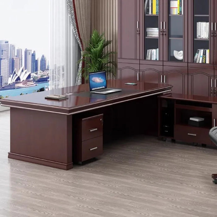 Storage Office Desk Executive Conference Corner Work Table Gaming Vanity Standing Reception Scrivania Con Cassetti Furniture