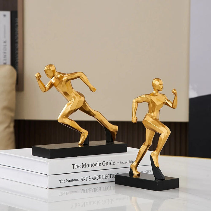 Modern Abstract Runner Ornaments Gold Figurines Office Accessories Living Room Decoration Decorative Figurines Desk Decoration