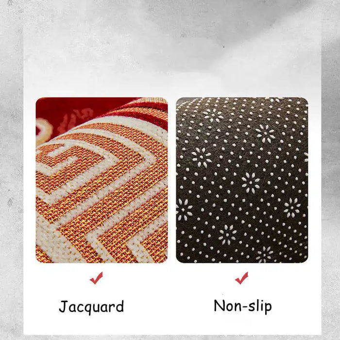 Classic Jacquard Carpet For Living Room Europe Red Carpet Rug Home Bedroom Kids Room Floor Mat Bedside Decor Weave Rug Alfombra