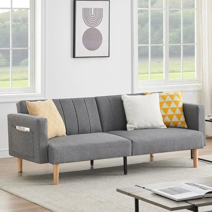 Sofa Bedroom Living Room Sofas Compact and Stylish Futon Linen Sofa Bed for Small Spaces Foldable Furniture Home