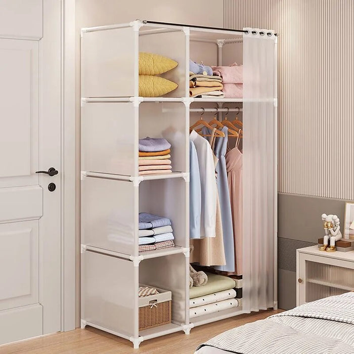 Household Dustproof Wardrobe Easy Assemble Wardrobe Bedroom Multipurpose Clothing Storage Rack Multi-layer Storage Cabinet New