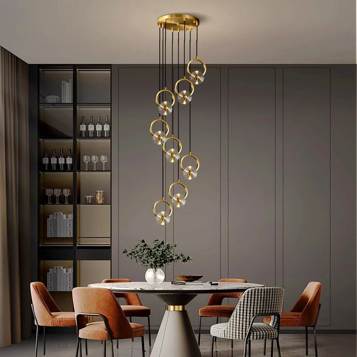 Modern Stair chandeliers in living room lighting Ceiling lamp hanging lights led chandeliers for the living room indoor lighting
