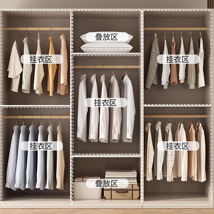 Luxury Modern Wardrobes Wooden Display Organizer Storage Wardrobes Free Shipping Bedroom Mueble Para Colgar Ropa Home Furniture