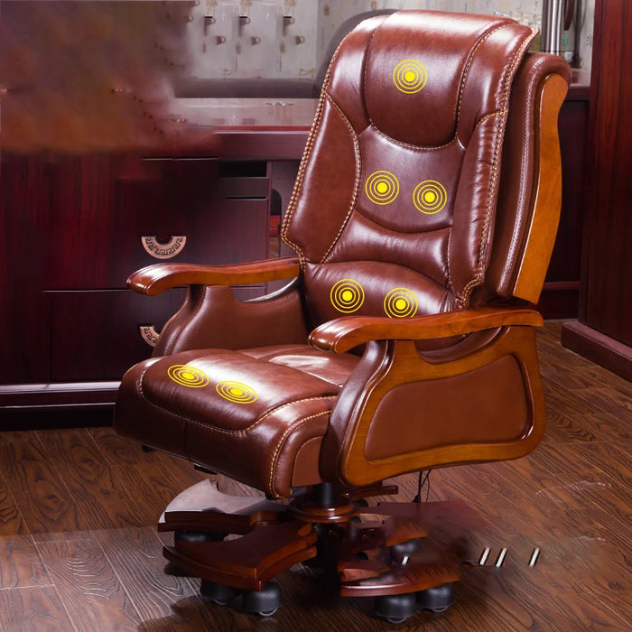 Swivel Study Ergonomic Chair Rocking Leather Design Accent Ergonomic Chair Floor Executive Cadeiras Office Furniture LSL25XP