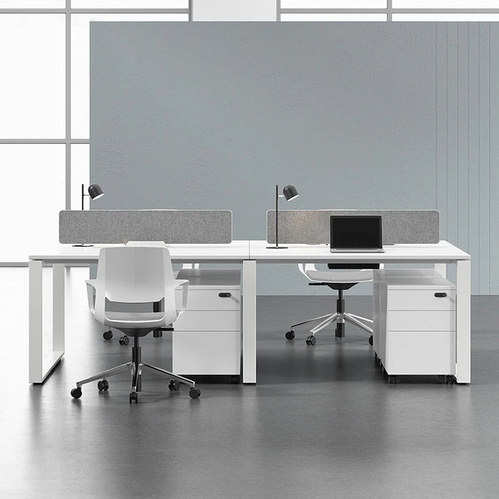 White Computer Desk Tables Wooden Fashion Metal Frame Legs Ideas Studio Office Desk Conference Mesa De Escritorio Furniture