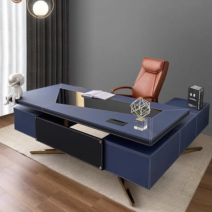 Setup Drawers Office Desk Executive Floor Luxury European Computer Desks Writing Corner Mesa De Computador Modern Furnitures