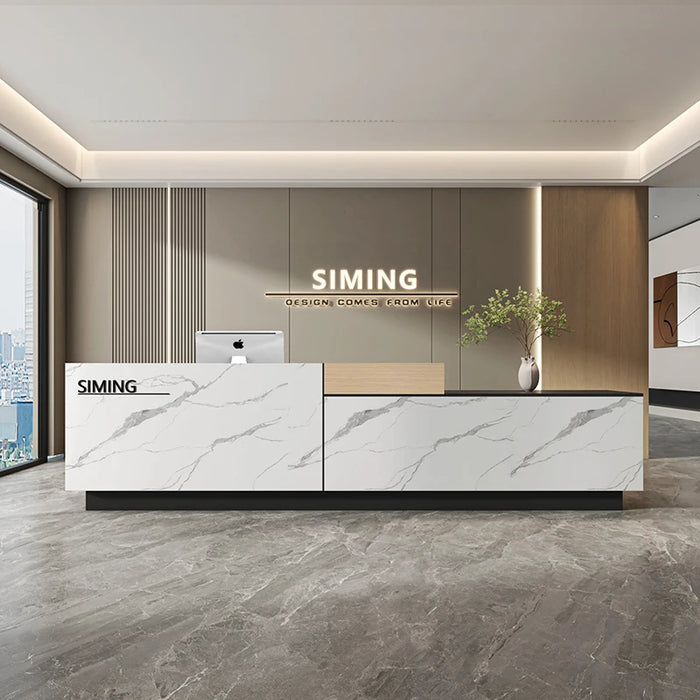 Modern Club Reception Desks Front Luxury Church Computer Checkout Reception Desks Standing Bancone Reception Salon Furniture