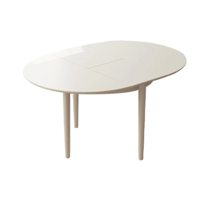 Wooden Round Dining Table Telescopic Oval Folding Household Eating Dining Tables Simple Mesa Comedor Restaurant Furniture QF50DT