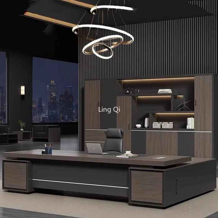 Designer Minimalist Office Desk L Shaped Reception Free Shipping European Computer Desks Wood Customized Escritorio Furniture