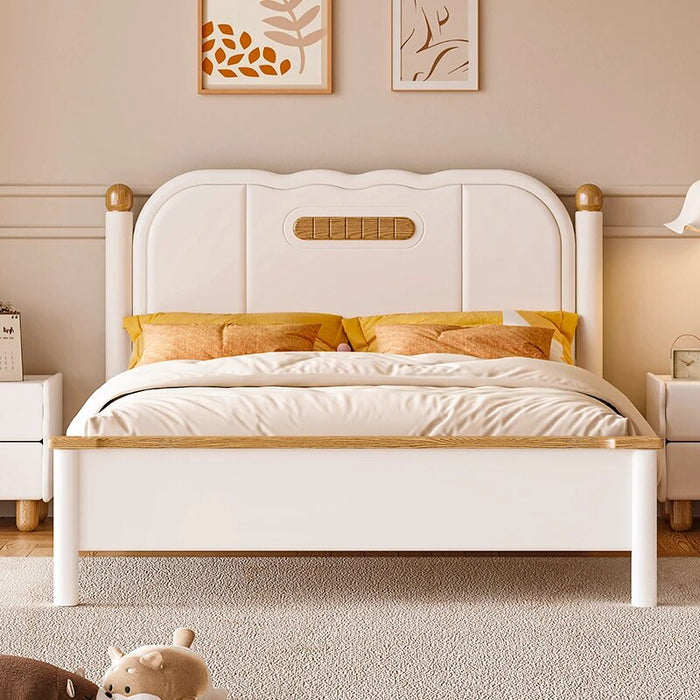 Princess Twin Bed Frame Floor Girls Baby Bedside Crib Queen Size Bed Wooden Toddler Lit Pour Fille Kids Bedroom Furniture
