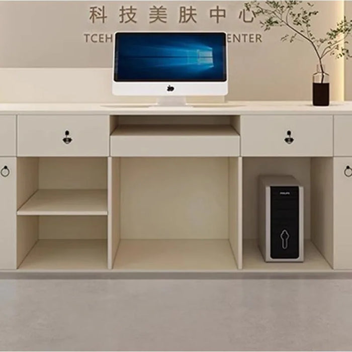 Mobile Bar Reception Desks Store Beauty Wooden Information Cabinet Nails Hotel Reception Desks White Bureau Meuble Furniture