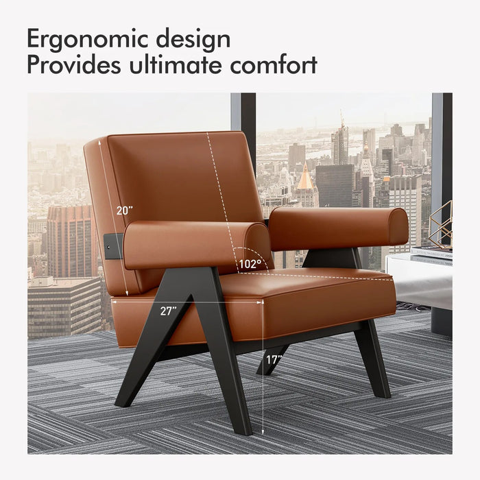 Nordic Office Chair Luxury Real Leather Armchair Lounge Chairs Ergonomic Salon Living Room Chairs Home Furniture