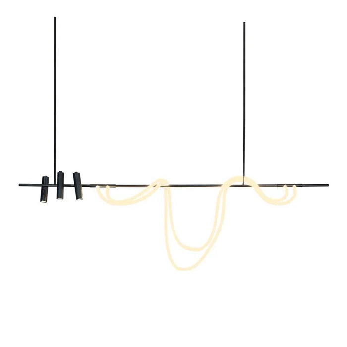 Modern minimalist Scandinavian LED strip lights pendant lights design sense high-grade spotlights island dining room lights