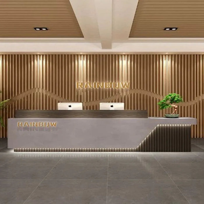 Coffee Reception Desks Modern Bar Counter Shop Counter Futuristic Long Reception Desk Hair Salon Comptoir Luxury Furniture