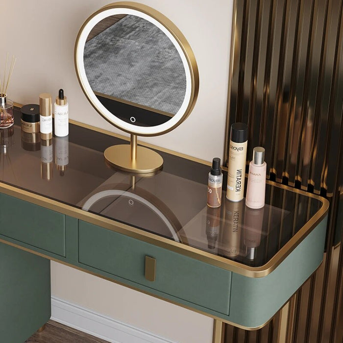 Luxury Nordic Vanity Tables Makeup Lights Mirror Modern Minimalist Vanity Tables Wooden Tavolo Trucco Bedroom Furniture WZ50VT
