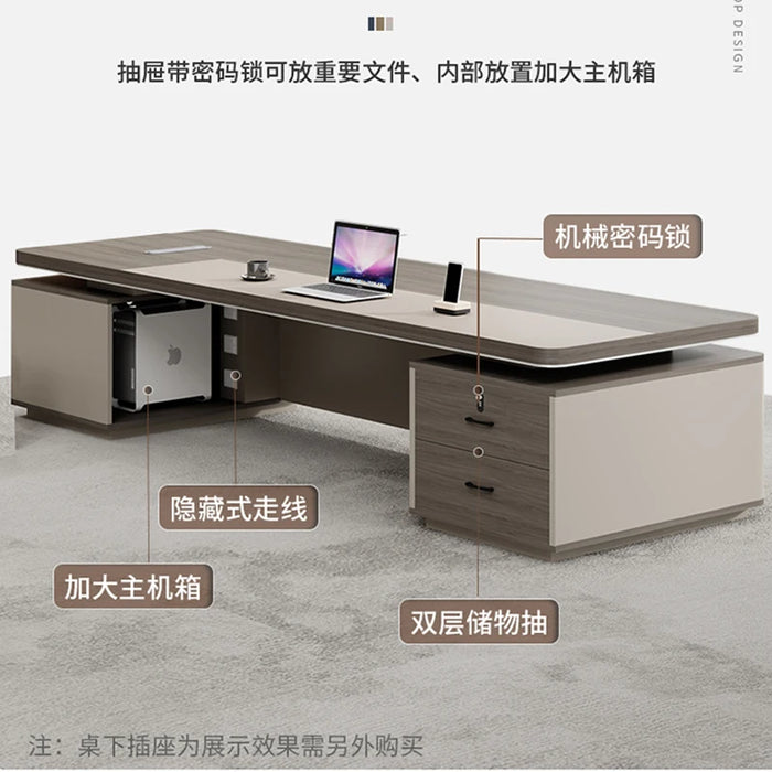 Wooden Conference Office Desk Organizers Work Meeting Drafting Corner Office Desk Modern Mesas De Computador Luxury Furniture