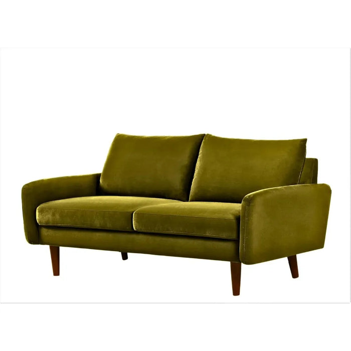 Sofa for Modern Living Rooms and Compact Spaces, Comfy 2 Seater Couch Studio Apartment Furniture with Sleek Design, Olive Green