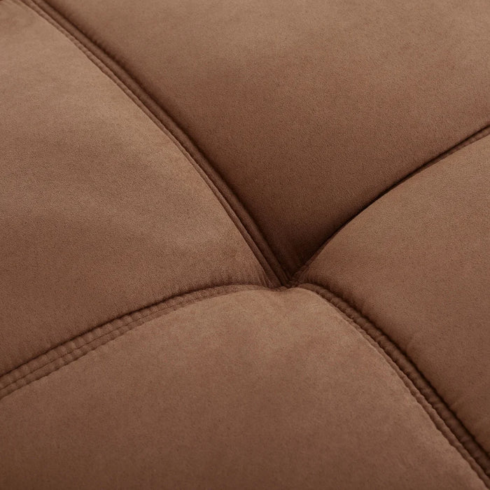 2023 New Mainstays Memory Foam Futon, Camel Faux Suede Fabric Camel