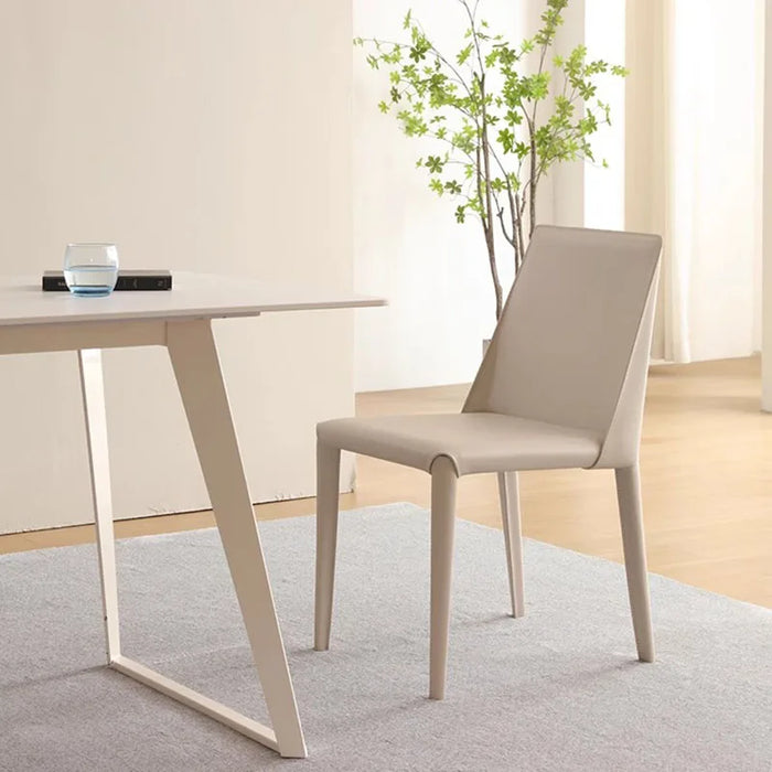 Metal Nordic Dining Chair Minimalist White Luxury Modern Dining Chairs Leather Occasional Sillas Para Comedor Kitchen Furniture