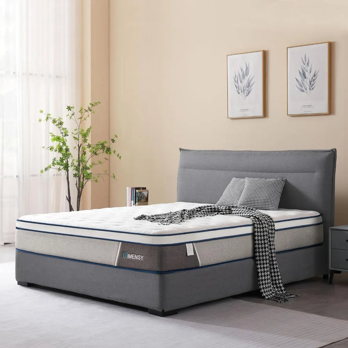 King Mattress, 12 Inch Gel Memory Foam and Innerspring Hybrid Mattress in a Box, Motion Isolation, Medium Firm Mattress Pressure