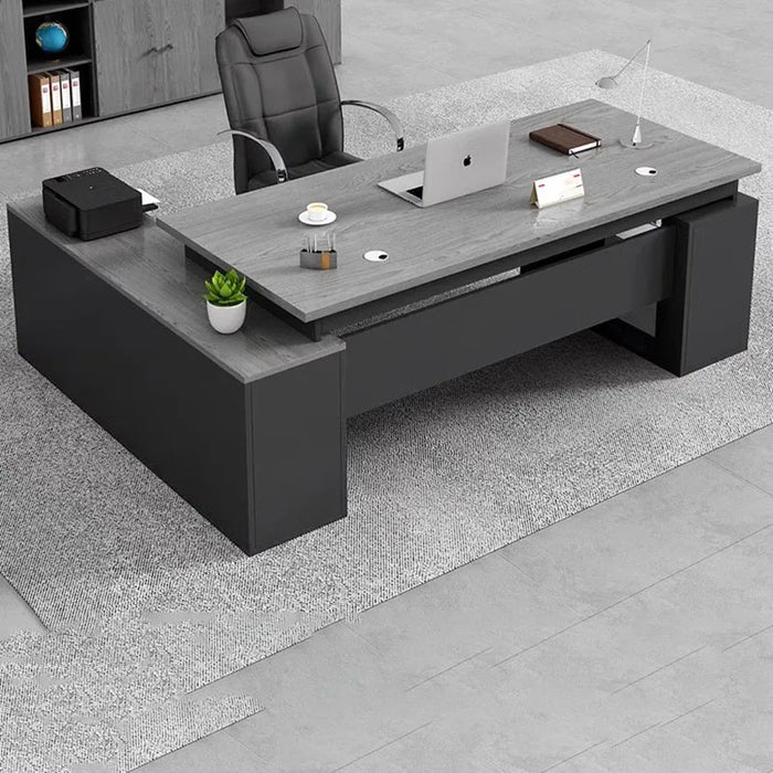 Executive Modern Office Desks Reception Black Unique Boss Computer Desks Minimalist Designer Mesa Escritorio Desk Furnitures