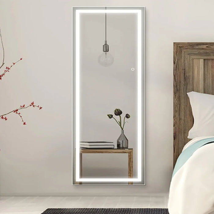 Vanity Mirror Lighted Full Body Length Light Up Touch Mirror Bathroom Mirrors Full-body Floor Wall Large Decorative Shower Home