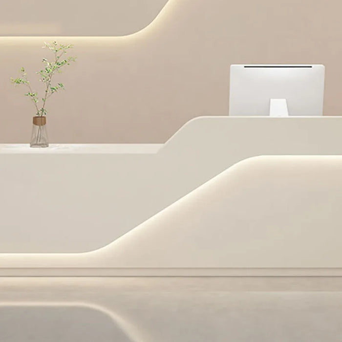 Counter Podium Reception Desk Office Store Lectern Information Hotel Beauty White Reception Desks Podium Comptoir Room Furniture