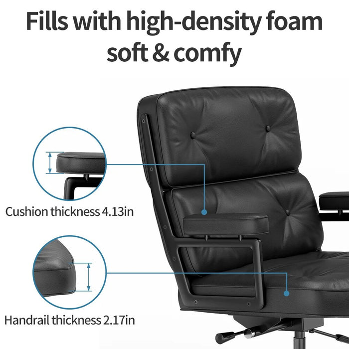 Office Chair Modern Luxury Office Furniture Genuine Leather Lobby Chair Comfortable Rotating Boss Chair Computer Business Chairs