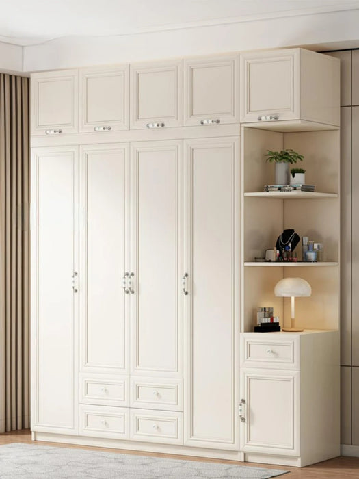 White European Wardrobe Clothes Organizer Closet With Drawer Garment Storage Cabinet For The Bedroom Wardrobes Furniture Wood