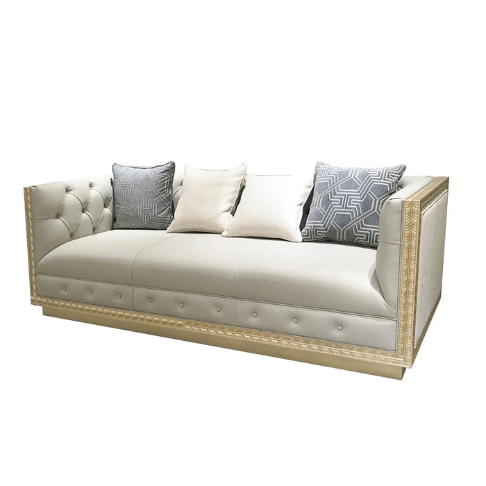 Customized Italian light luxury sofa modern minimalist living room straight row small apartment ultra-deep sitting wide three-se