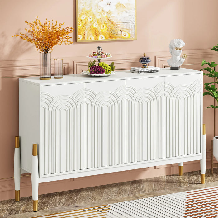 Tribesigns Sideboard Buffet Cabinet with Storage, 59" Kitchen Storage Cabinet with 4 Doors, Accent Console Television Table
