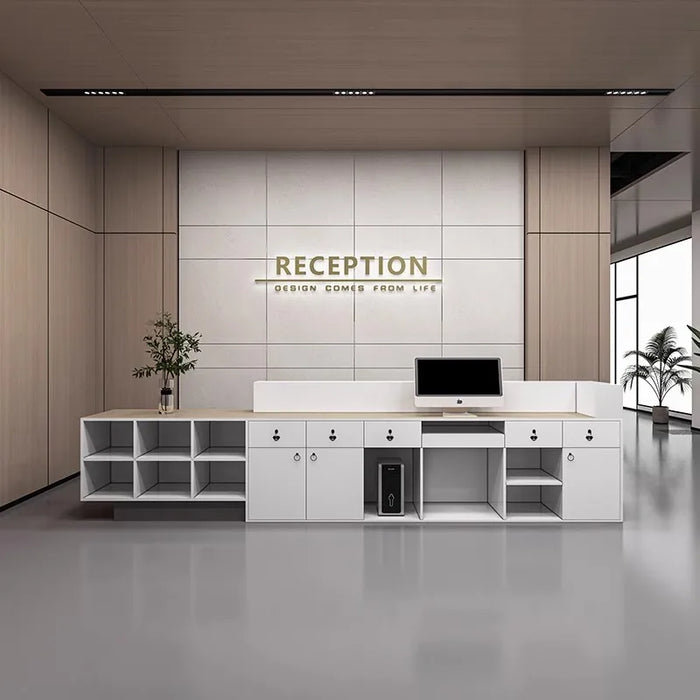 Office Reception Desk Counter Supermarket Conference Barbershop Stand Reception Desk Front Desk Comptoir Caisse Bar Furniture