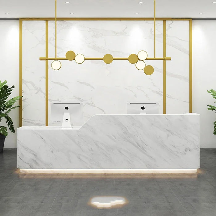 Beauty Salon Reception Desk Luxury Office Conference White Podium Mobile Reception Desk Store Scrivania Cameretta Bar Furniture