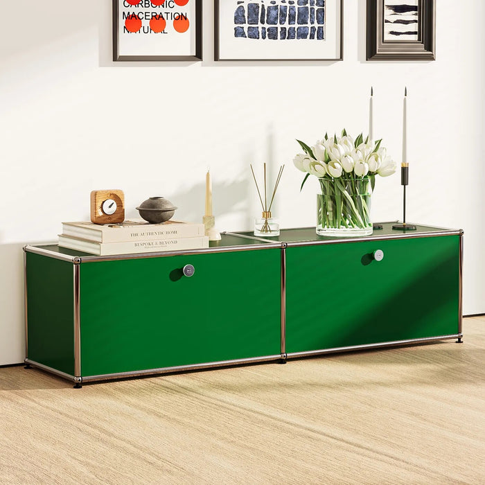 Storage Cabinet Sideboard Haller Cabinet Storage Shelf Modular Furniture Stainless Steel Metal Board for Living Room Cabinet