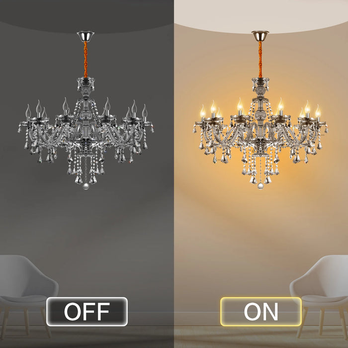 10 Lights K9 Crystal Chandelier Pendant Ceiling Light Chandelier Lamp Living Room light Modern Classic Dining Room Home Fixture
