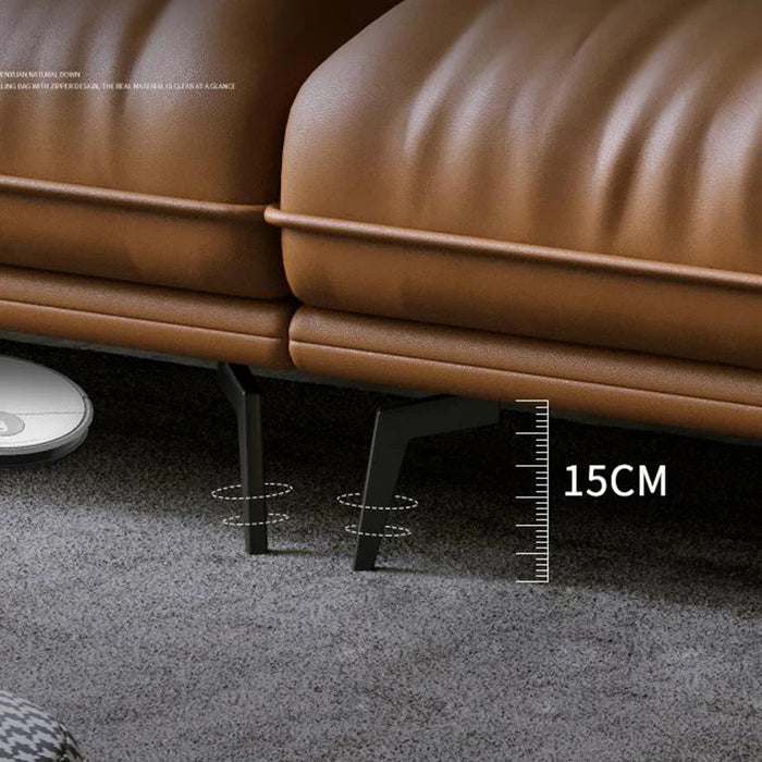 Modern Minimalist Living Room Leather Sofa Luxury 3 Seater Furniture Set Combination Designer Canape Salon Living Room Furniture