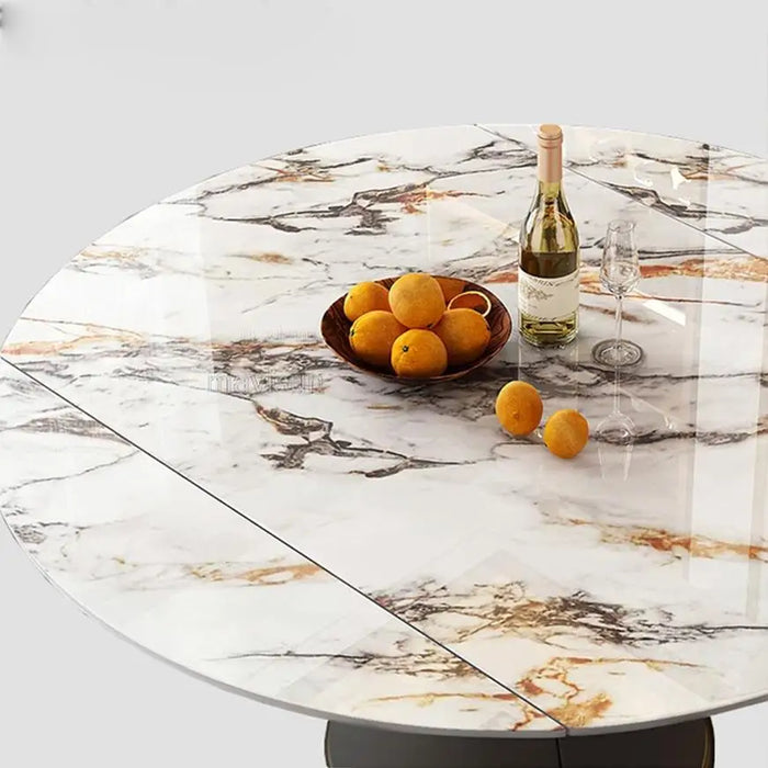 Concise Marble Dining Table Set Modern Slate Folding Home Service Practical Negotiation Office Extendable Muebles Home Furniture