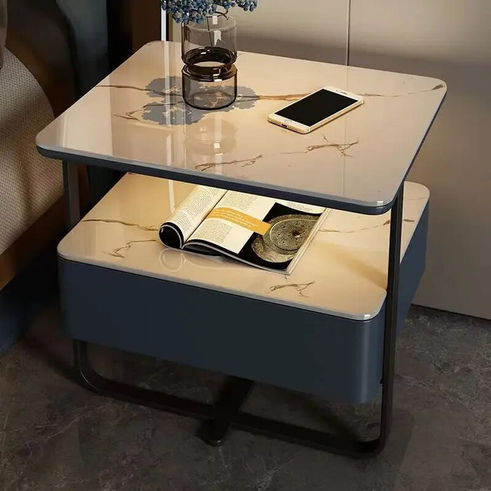 Charging Smart Bedside Tables Storage Coffee Nordic Bedside Tables Small Narrow Makeup Comodini Library Furniture HY50BT