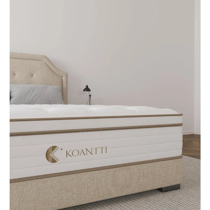 10-inch Memory Foam Queen Mattress with Individual Pocket Springs for Breathable Comfort To Support Sleep and Stress Relief