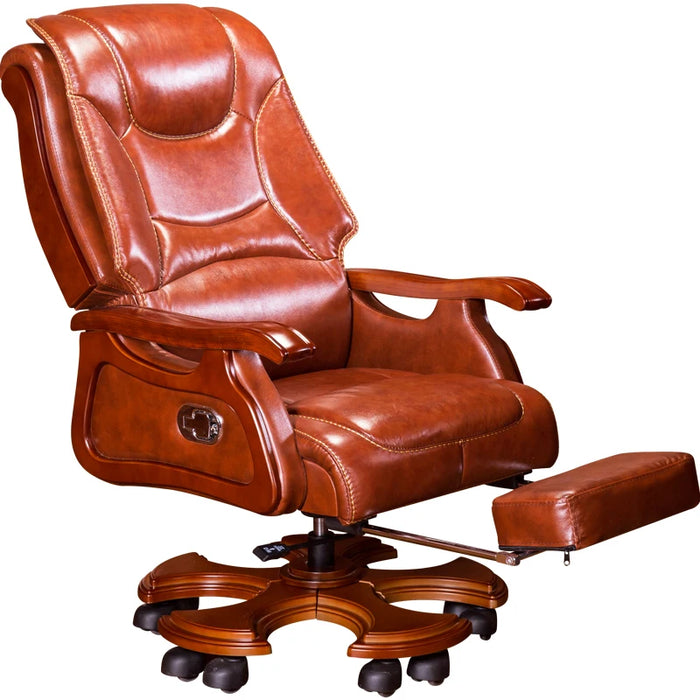 Swivel Study Ergonomic Chair Rocking Leather Design Accent Ergonomic Chair Floor Executive Cadeiras Office Furniture LSL25XP