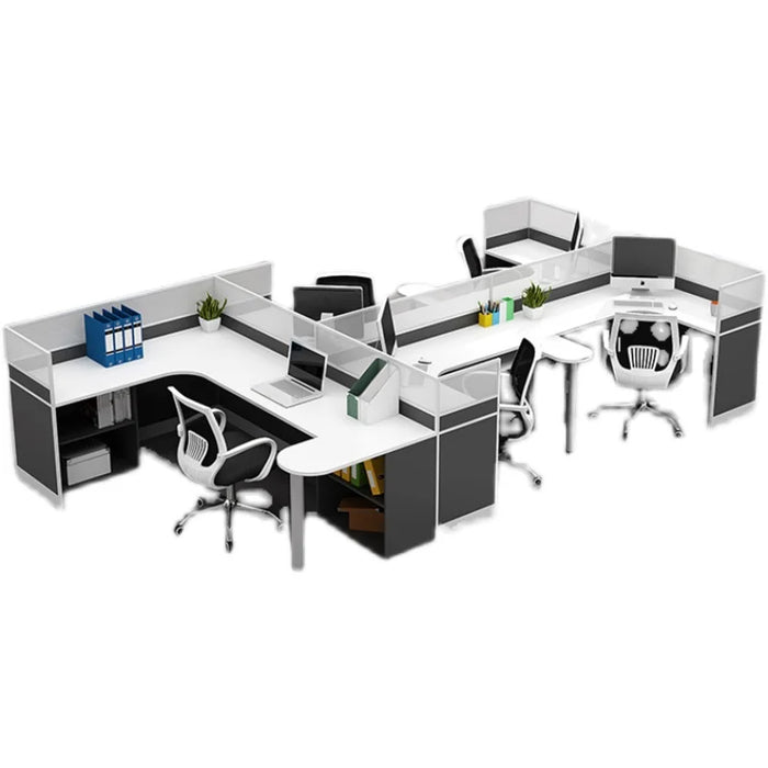 Customized desk creative designer screen workstation combined office desk and chair