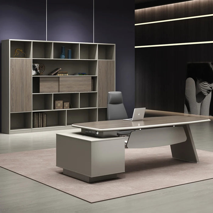 Light Luxury Boss Desk Simple Modern High-end Manager Business Desk Leadership General Manager Office Furniture Desk Combination